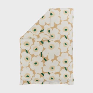 Marimekko Unikko dekbedovertrek 150x210 cm Sand-off white-hay-emerald