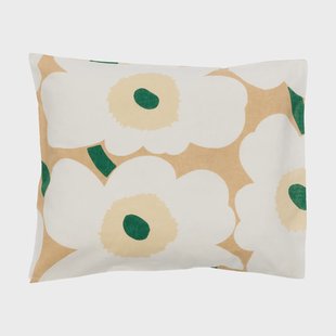 Marimekko Unikko kussenhoes 50x60 cm Sand-off white-hay-emerald