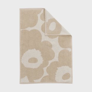 Marimekko Unikko handdoek 50x70 cm Off white-linnen