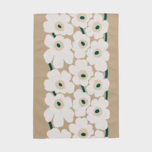 Marimekko Unikko keukendoek 47x70 cm Sand-white-hay-emerald