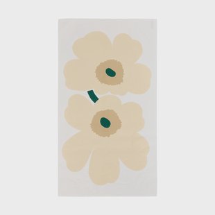 Marimekko Unikko tafelkleed White-hay-sand-emerald