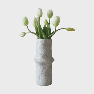 Botané Tulpen kunstboeket Wit, 10 st.