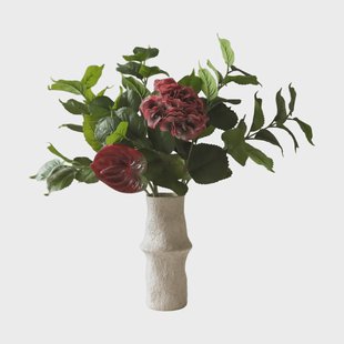 Botané Velvet rouge kunstboeket Hortensia-rode anthurium 6 st.