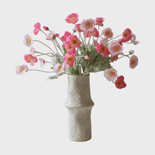 Botané Klaprozen kunstboeket Pink Pursuit, lichtroze-roze, 10 st.