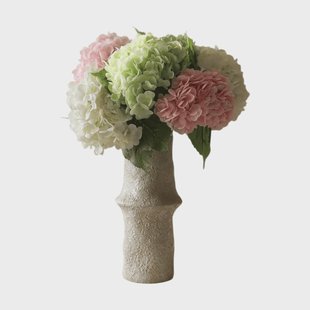 Botané Hortensia kunstboeket Roze-wit-groen, 7 st.