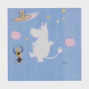Moomin Arabia Mumin papieren servet Ruimteavontuur, 20-pack