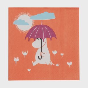 Moomin Arabia Mumin papieren servet Onder de paraplu, 20-pack