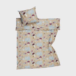 Moomin Arabia Mumin beddengoed Onder de paraplu GOTS, 150x210 cm