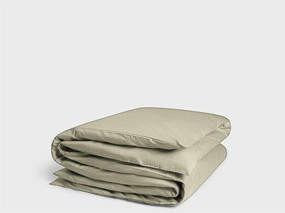 Yumeko Dekbedovertrek katoensatijn light olive 200x200 100% biologisch en fairtrade katoen, satijn geweven