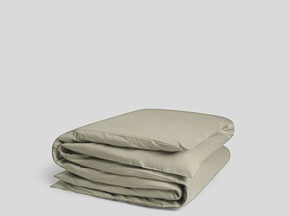 Yumeko Dekbedovertrek katoensatijn light olive 260x240 100% biologisch en fairtrade katoen, satijn geweven