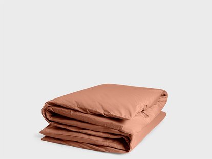 Yumeko Dekbedovertrek percal katoen terracotta 240x220 100% biologisch en fairtrade katoen, percal geweven