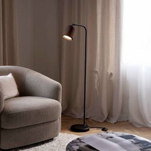 New Works Vloerlamp Materiaal Vloerlamp, bruin/zwart