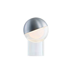 FRANDSEN LED tafellamp op batterijen Pila, aluminiumkleurig, 20 cm, dimbaar