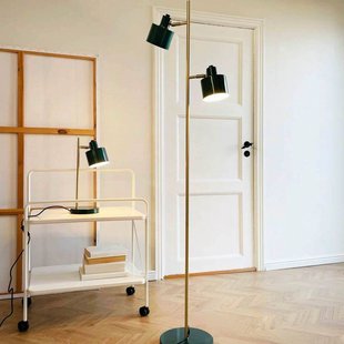 Dyberg Larsen vloerlamp Ocean, donkergroen, 160 cm, 2-lamps.