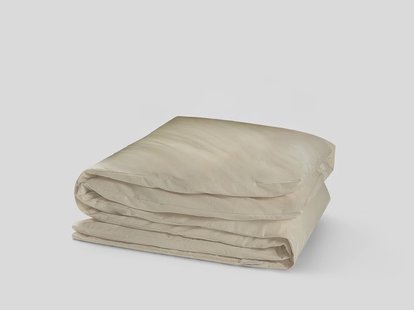 Yumeko Dekbedovertrek flanel natural - zonder slopen 100% biologisch katoen, flanel (licht geborsteld)