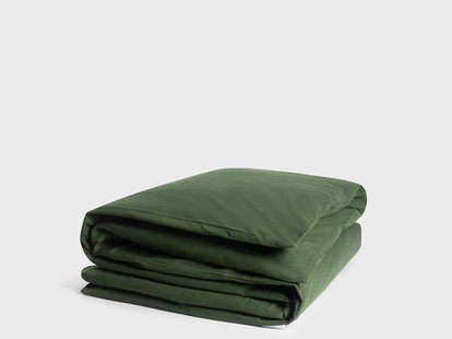 Yumeko Dekbedovertrek flanel moss green 260x240 100% biologisch katoen, flanel (licht geborsteld)