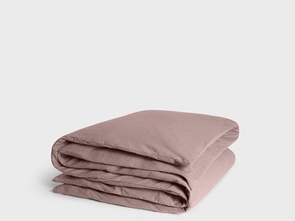 Yumeko Dekbedovertrek flanel mauve chambray 200x200 100% biologisch katoen, flanel (licht geborsteld)