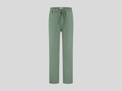 Yumeko Pyjamabroek unisex katoen TENCEL™ green/white stripe XL 60% biologisch katoen, 40% TENCEL™