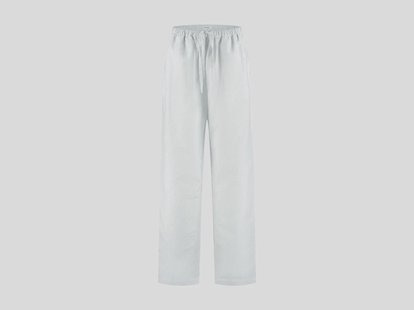 Yumeko Pyjamabroek dames katoen TENCEL™ white/blue stripe L 60% biologisch katoen, 40% TENCEL™