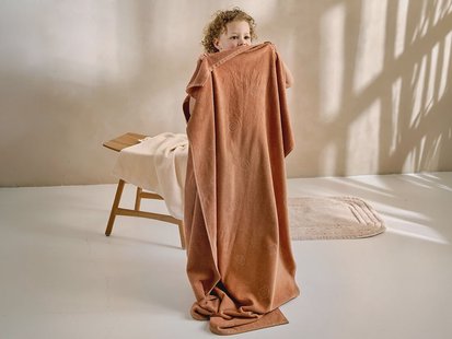 Yumeko Strandlaken velours seashell terracotta 86x140 100% biologisch katoen, velours