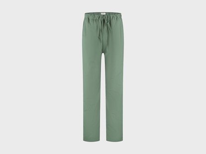 Yumeko Pyjamabroek unisex katoen TENCEL™ green/white stripe 60% biologisch katoen, 40% TENCEL™