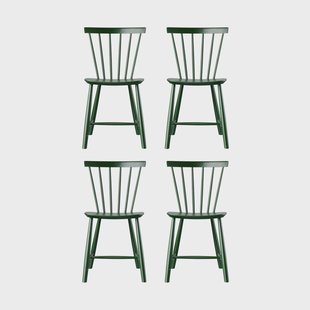 FDB Møbler J46 stoel, Beech bottle green painted, 4-pack
