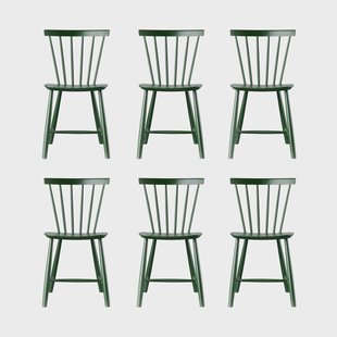 FDB Møbler J46 stoel, Beech bottle green painted, 6-pack