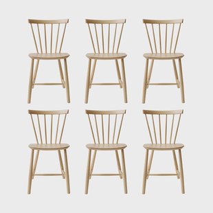 FDB Møbler J46 stoel, Beech nature gelakt, 6-pack