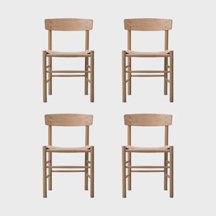 Fredericia Furniture J39 stoel, Licht geolied eik-gevlochten naturel, 4-pack