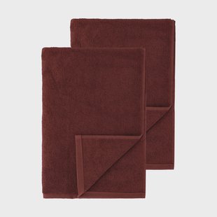 Scandi Living Drift badhanddoeken 100x150 cm 2-pack - Rood