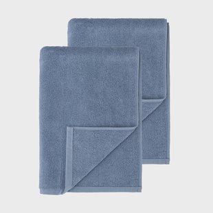 Scandi Living Drift badhanddoeken 100x150 cm 2-pack - Blauw