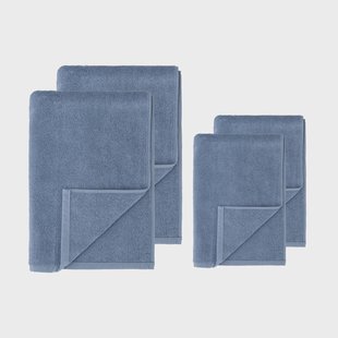 Scandi Living Drift handdoekenset 4-delig - Blauw