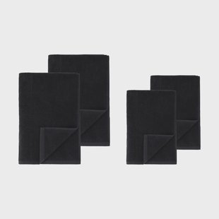 Scandi Living Drift handdoekenset 4-delig - Zwart