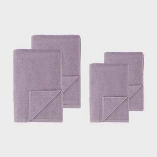 Scandi Living Drift handdoekenset 4-delig - Paars