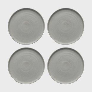 Scandi Living Sandsbro bordje lichtgrijs, Ø20 cm, 4-pack