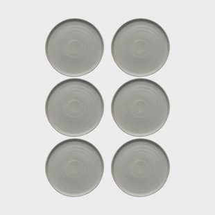 Scandi Living Sandsbro bordje lichtgrijs, Ø20 cm, 6-pack