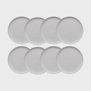 Scandi Living Sandsbro bordje offwhite, Ø20 cm, 8-pack