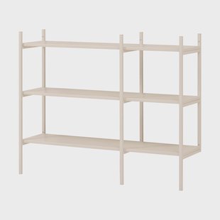 TÔNN furniture Portal kleine boekenkast, Off white, 123 cm