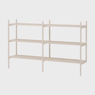 TÔNN furniture Portal kleine boekenkast, Off white, 158 cm