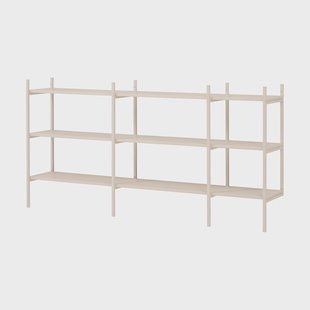 TÔNN furniture Portal kleine boekenkast, Off white, 201 cm