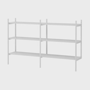 TÔNN furniture Portal kleine boekenkast, Wit, 158 cm