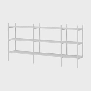 TÔNN furniture Portal kleine boekenkast, Wit, 201 cm