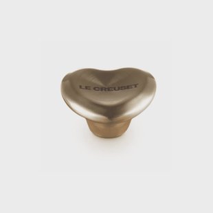 Le Creuset - RVS Knop - Hart - Licht Goud - 5 cm