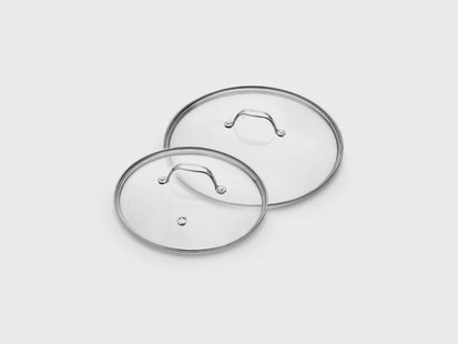GLAZEN DEKSELSET 26/28 CM – 2-DELIG