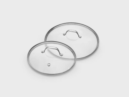 GLAZEN DEKSELSET 26/30 CM – 2-DELIG