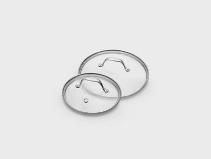 GLAZEN DEKSELSET 18/24 CM – 2-DELIG
