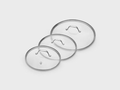 GLAZEN DEKSELSET 20/24/28 CM – 3-DELIG