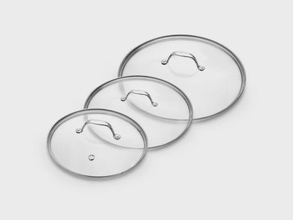 GLAZEN DEKSELSET 24/28/32 CM – 3-DELIG