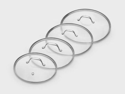 GLAZEN DEKSELSET 24/26/28/30 CM – 4-DELIG