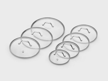 GLAZEN DEKSELSET 18/20/24/26/28/30/32 CM – 7-DELIG